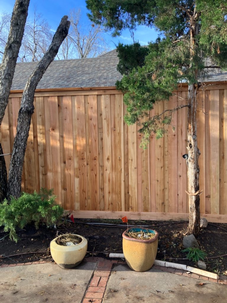 Example of a fence panel after installation. Order your fence panels from Preferred Fence Supply In Oklahoma City, OK.